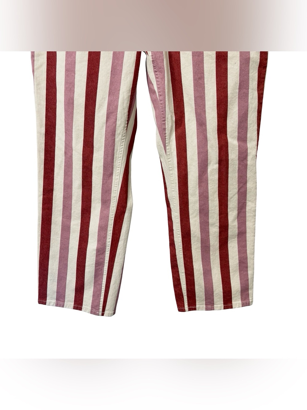 Boden Red and Pink Vertical Stripe Straight-Leg Pants - Picture 5 of 14